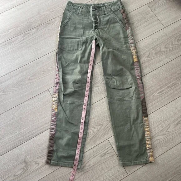 Anthropologie Pilcro Wanderer Utility Pants Women's Size 26 Green Camping Hiking - Picture 11 of 14